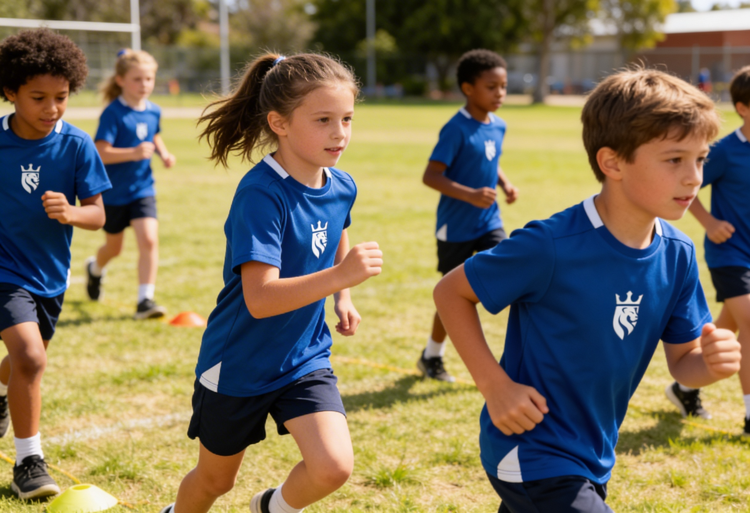 Estudiantes participando en actividades deportivas